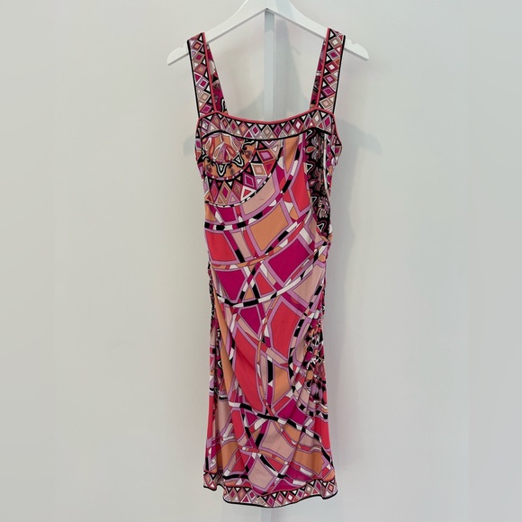 EMILIO PUCCI PINK MULTI DRESS MODEL 41R150 SIZE IT 44 / US 10 NWOTS! - Picture 3 of 17